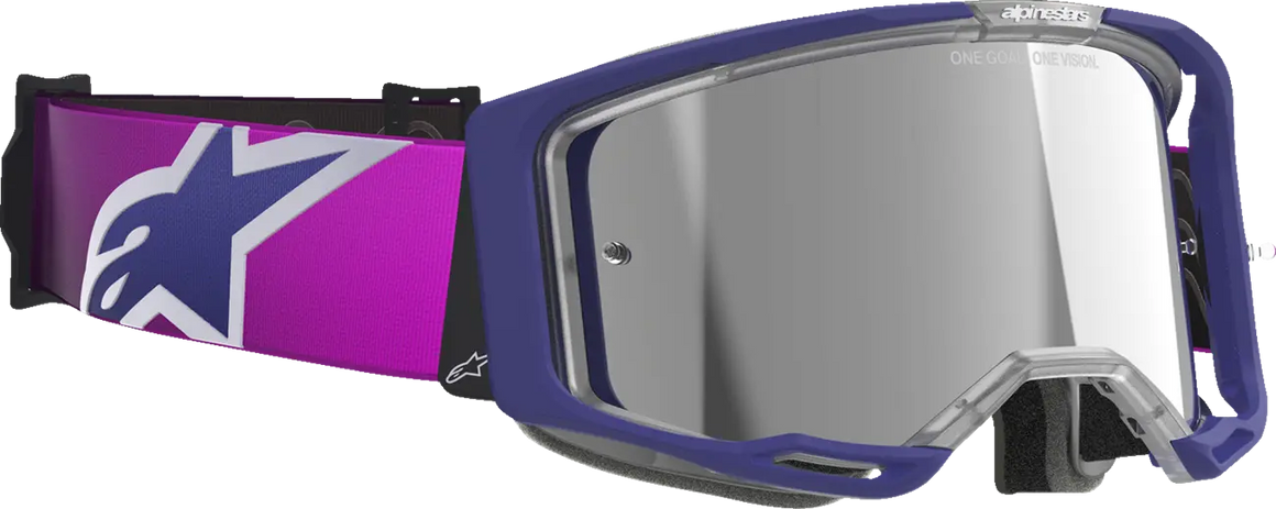 Alpinestars Crossbril Vision 8 Corp Purple/Light Gray/Mirror Silver