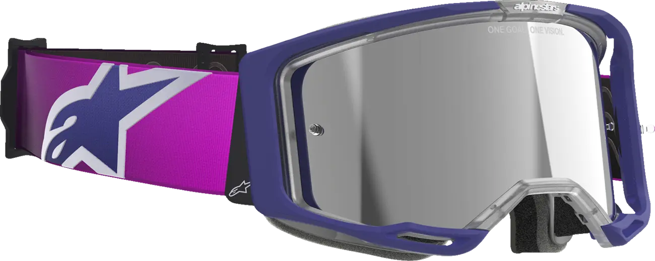 Alpinestars Crossbril Vision 8 Corp Purple/Light Gray/Mirror Silver