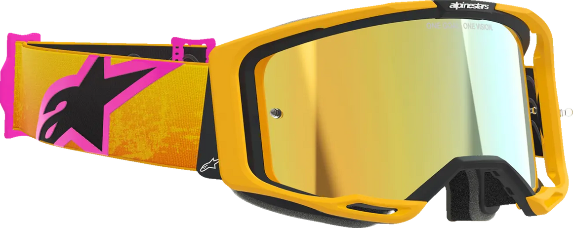 Alpinestars Crossbril Vision 8 Corp Orange/Yellow/Pink Mirror-Gold