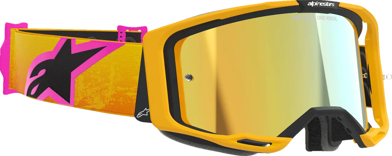 Alpinestars Crossbril Vision 8 Corp Orange/Yellow/Pink Mirror-Gold