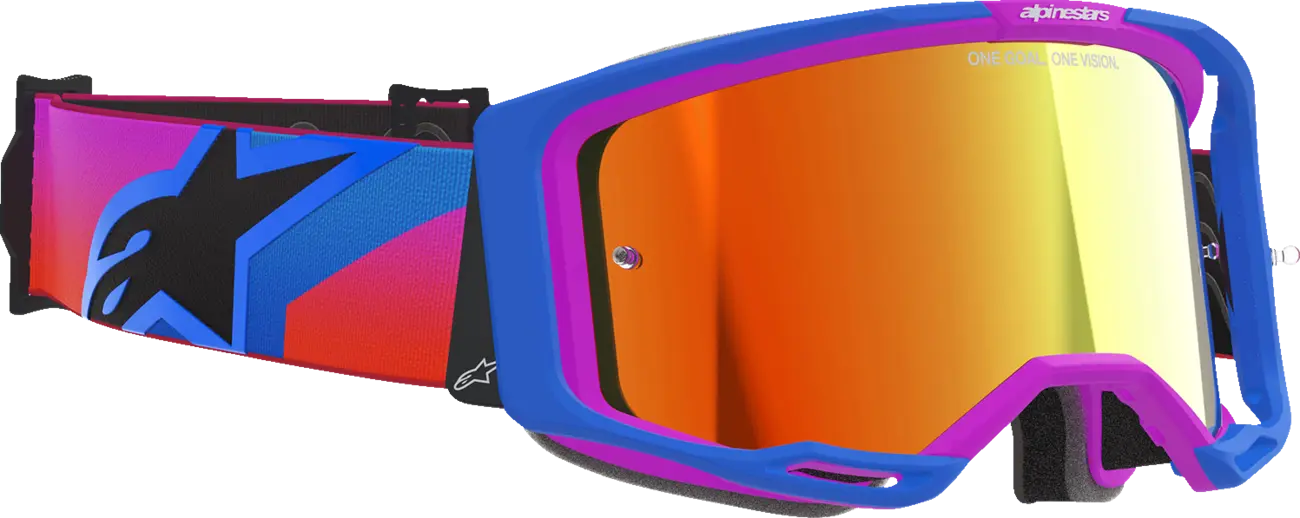 Alpinestars Crossbril Vision 8 Corp Blue/Purple/Orange Mirror-Red