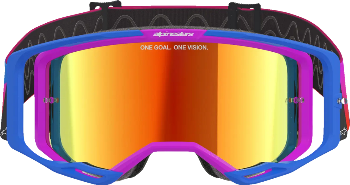 Alpinestars Crossbril Vision 8 Corp Blue/Purple/Orange Mirror-Red