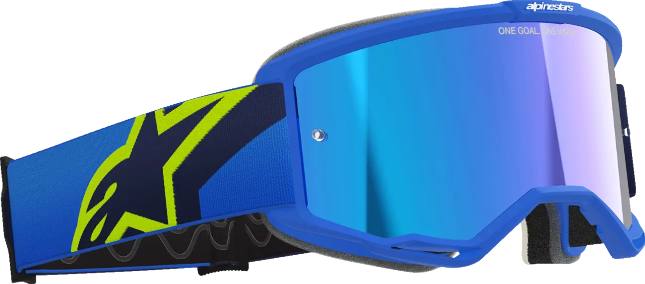 Alpinestars Crossbril Vision 5 Corp Blue/Yellow Mirror-Blue