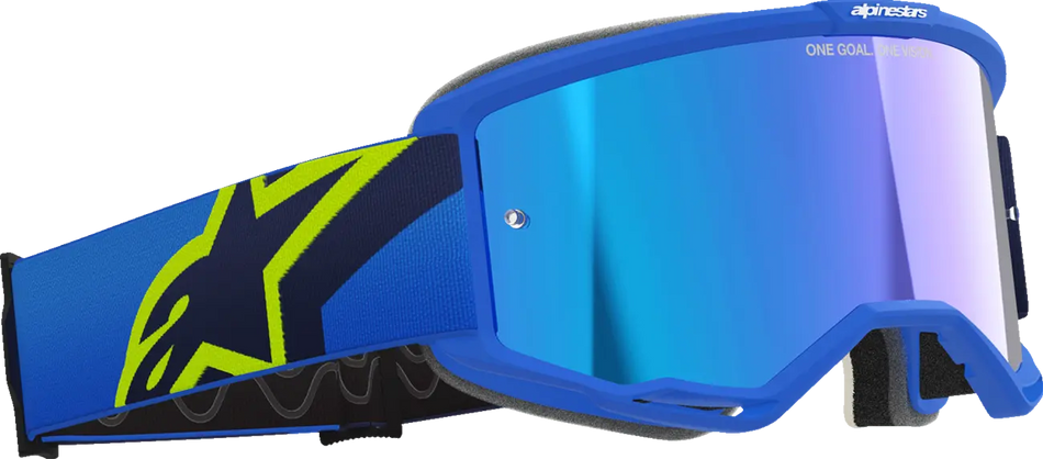 Alpinestars Crossbril Vision 5 Corp Blue/Yellow Mirror-Blue