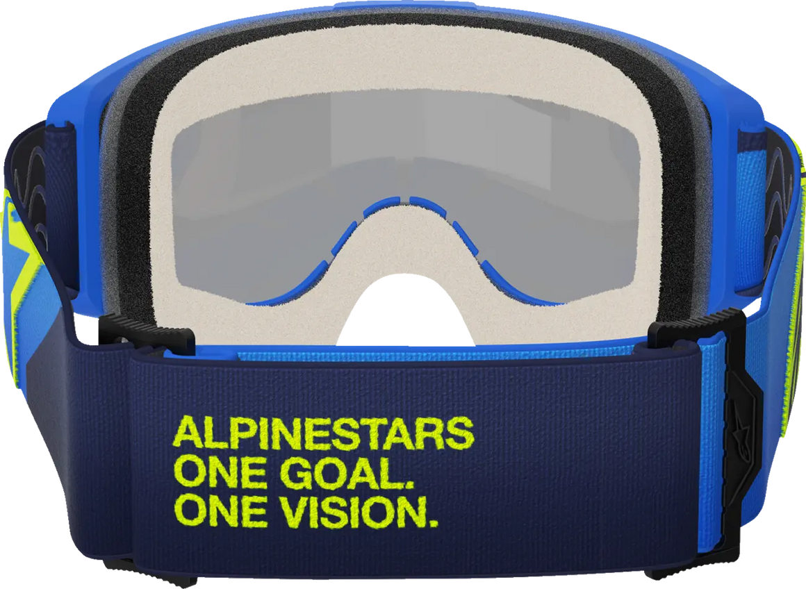 Alpinestars Crossbril Vision 5 Corp Blue/Yellow Mirror-Blue