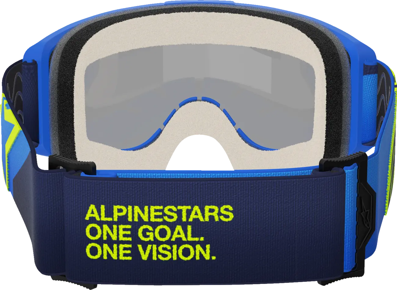Alpinestars Crossbril Vision 5 Corp Blue/Yellow Mirror-Blue