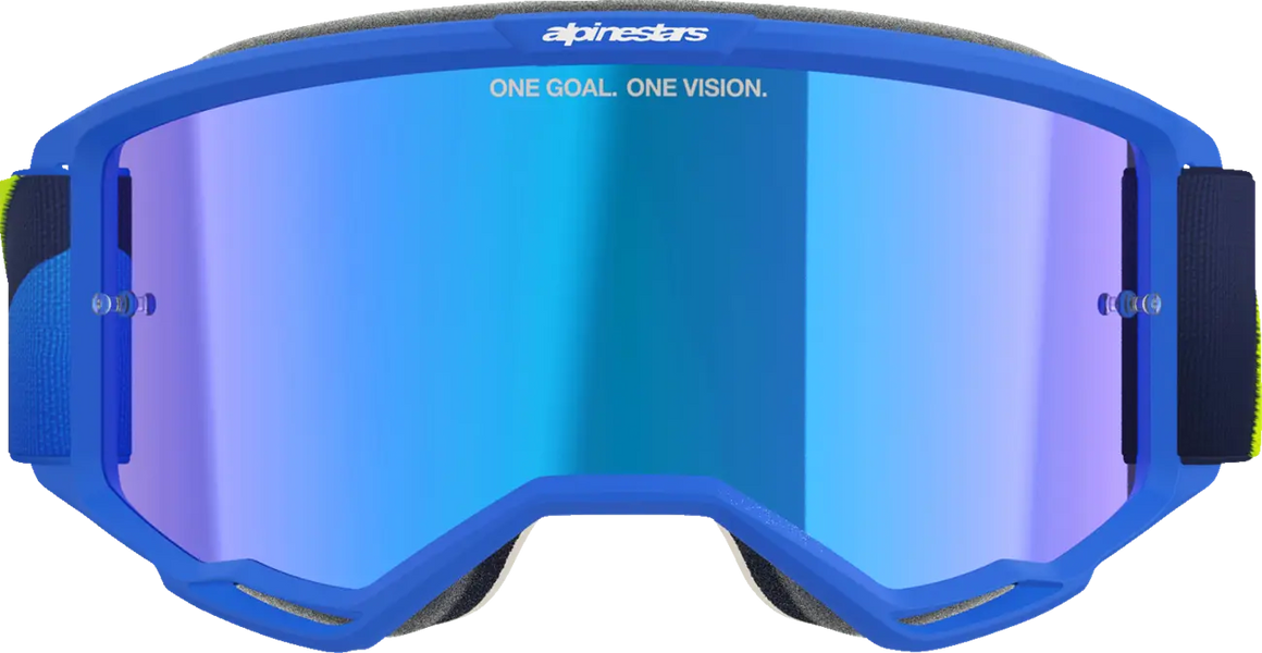 Alpinestars Crossbril Vision 5 Corp Blue/Yellow Mirror-Blue
