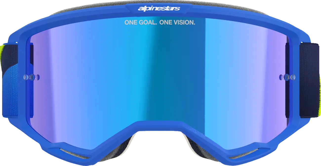 Alpinestars Crossbril Vision 5 Corp Blue/Yellow Mirror-Blue
