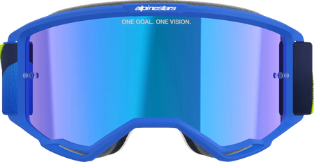 Alpinestars Crossbril Vision 5 Corp Blue/Yellow Mirror-Blue