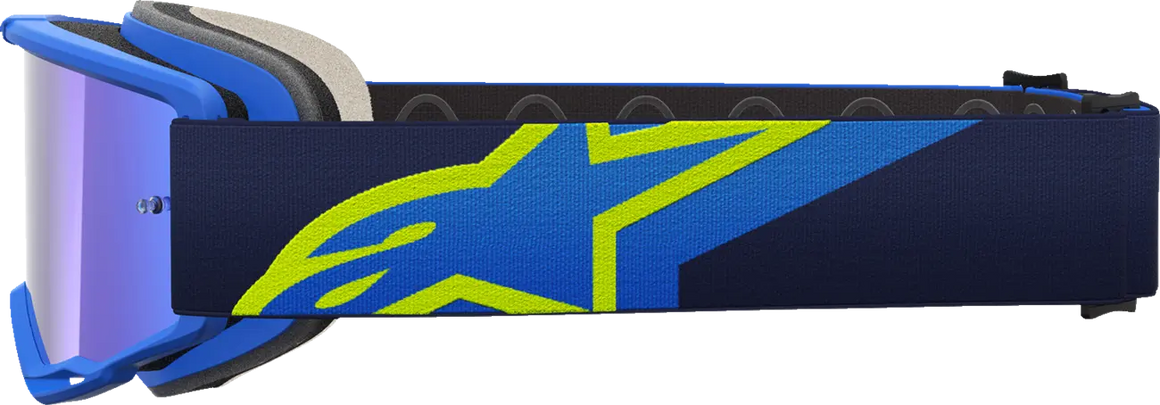Alpinestars Crossbril Vision 5 Corp Blue/Yellow Mirror-Blue