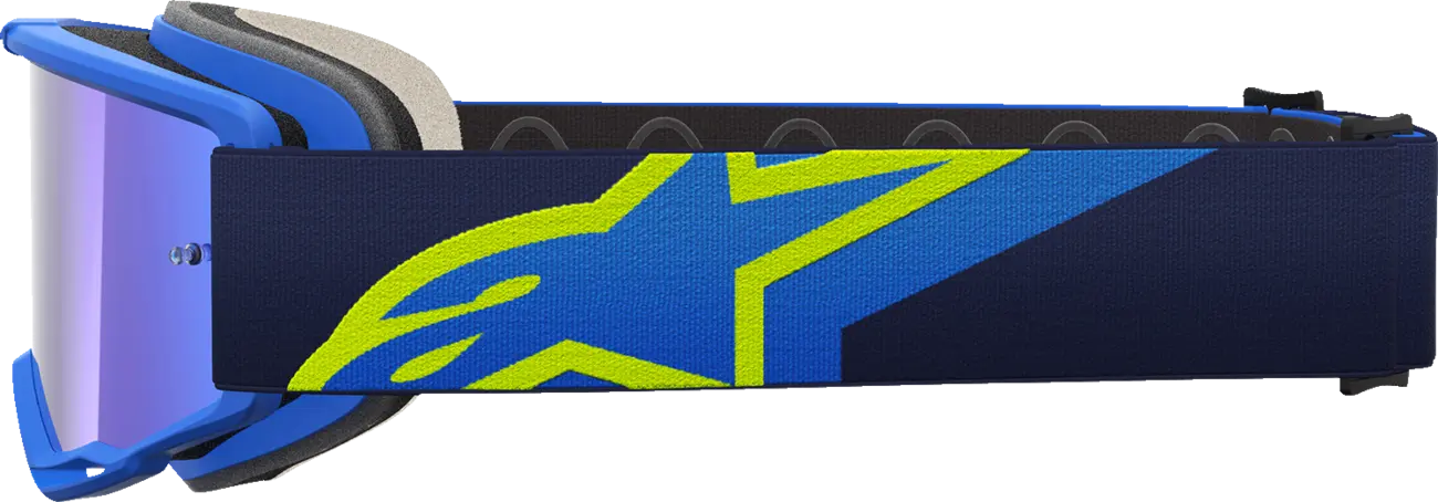 Alpinestars Crossbril Vision 5 Corp Blue/Yellow Mirror-Blue