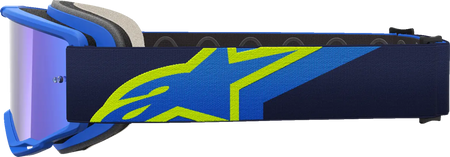 Alpinestars Crossbril Vision 5 Corp Blue/Yellow Mirror-Blue