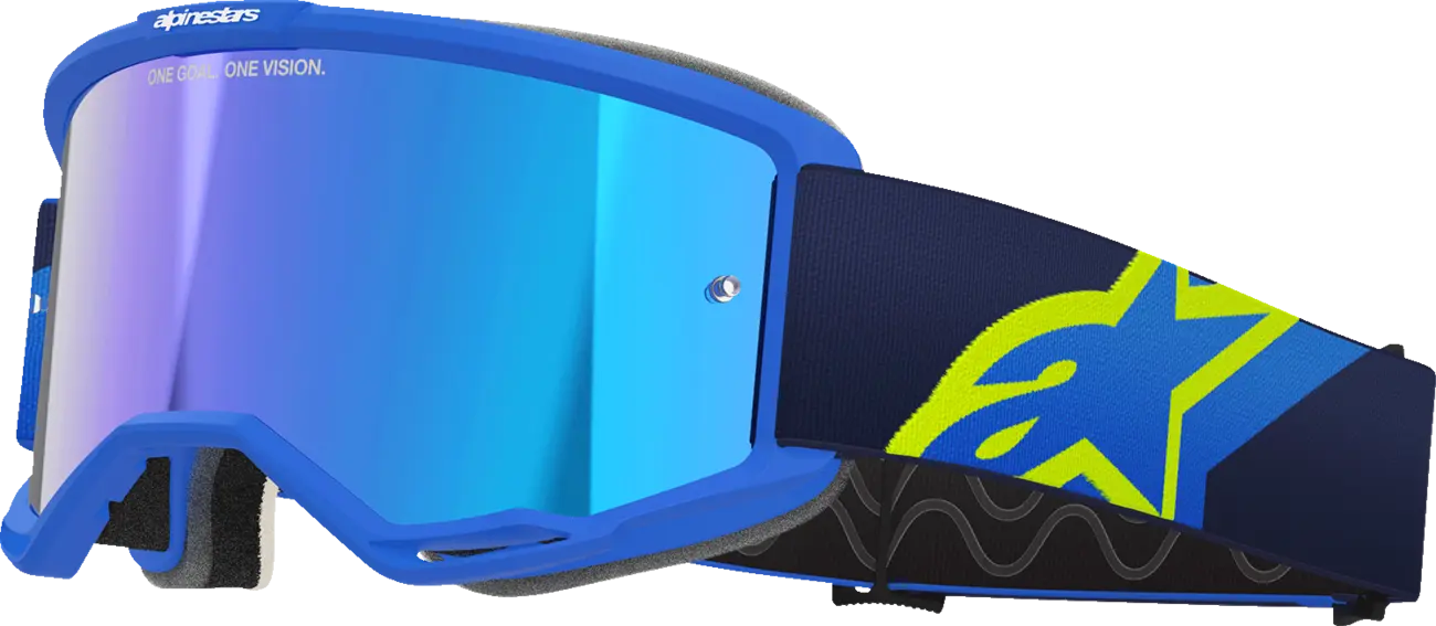 Alpinestars Crossbril Vision 5 Corp Blue/Yellow Mirror-Blue