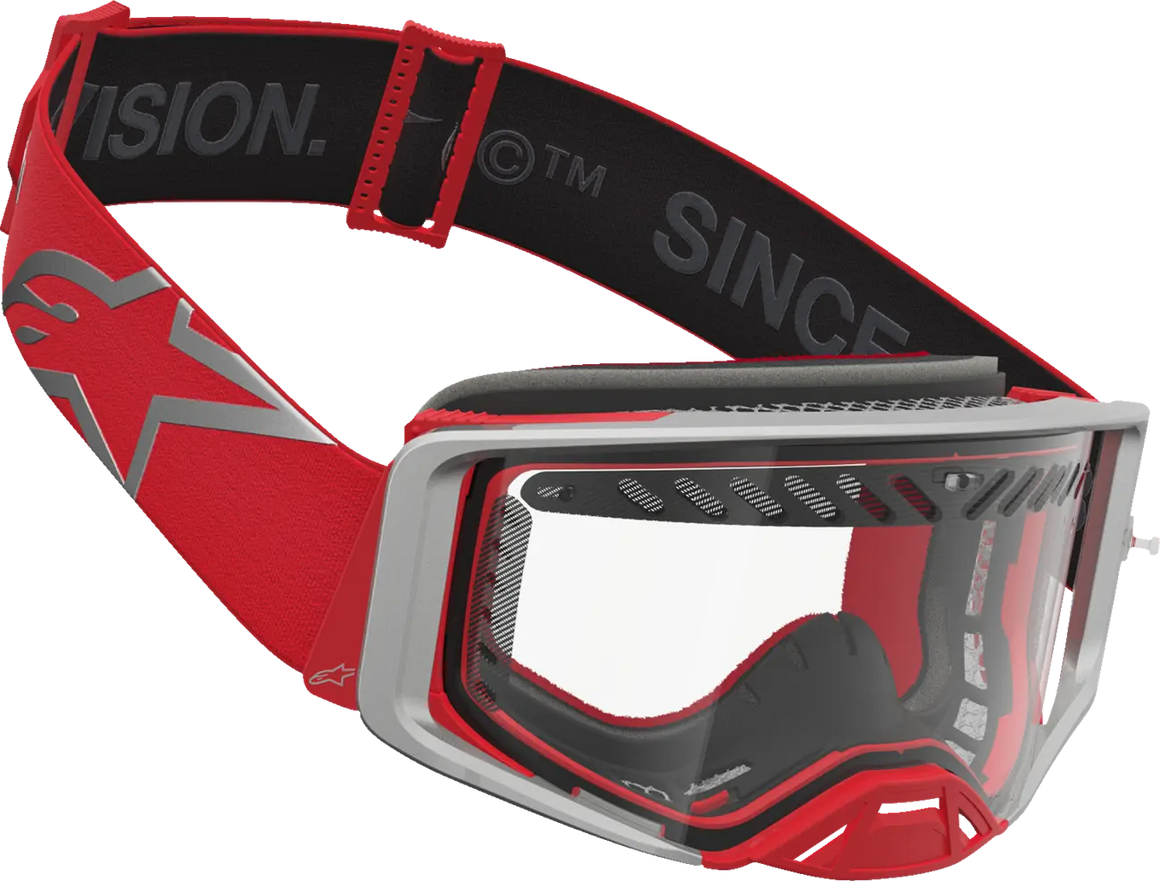 Alpinestars Crossbril Supertech Dura Air Fluid Red/Silver/Clear