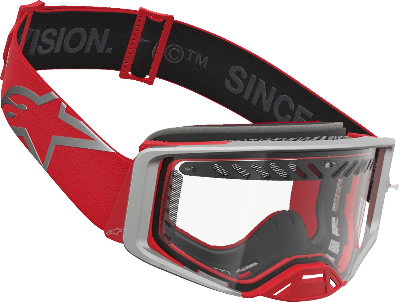Alpinestars Crossbril Supertech Dura Air Fluid Red/Silver/Clear