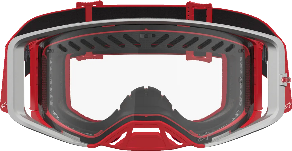 Alpinestars Crossbril Supertech Dura Air Fluid Red/Silver/Clear