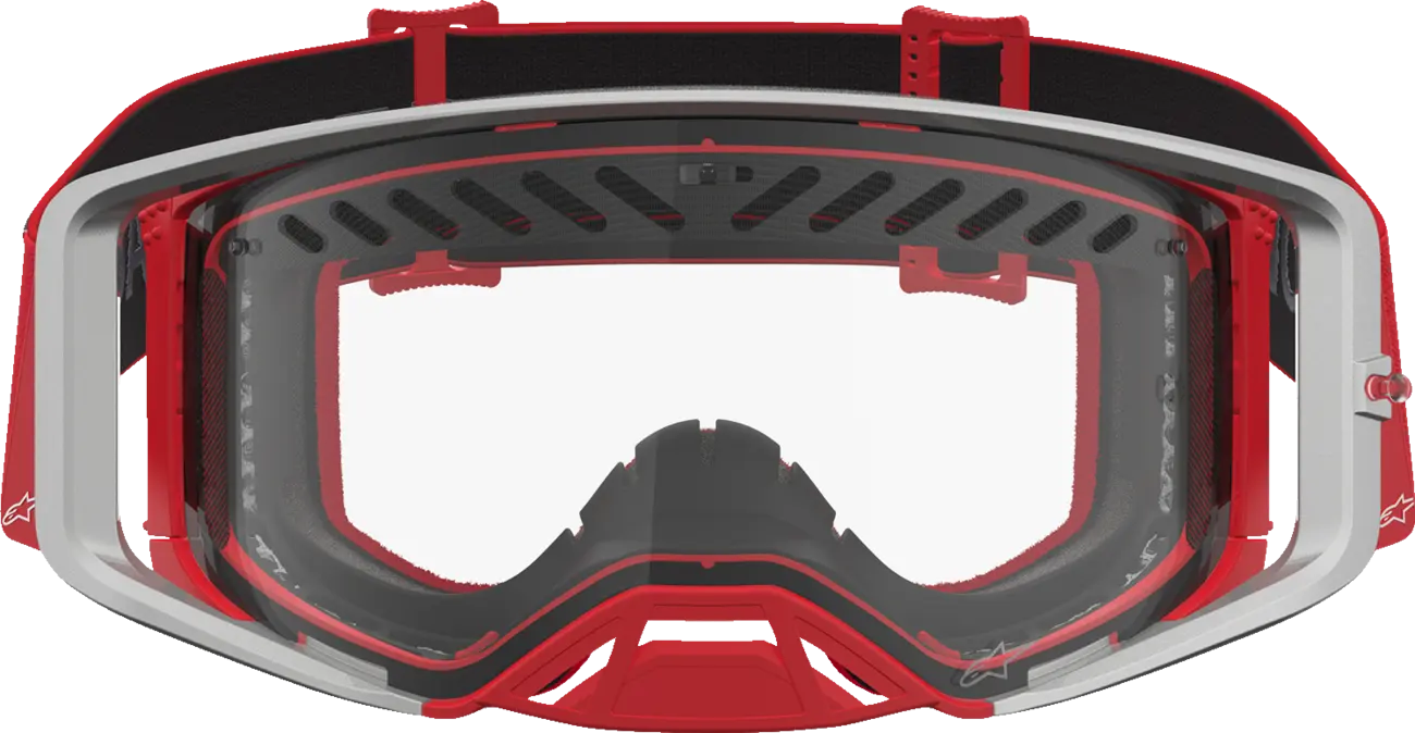 Alpinestars Crossbril Supertech Dura Air Fluid Red/Silver/Clear