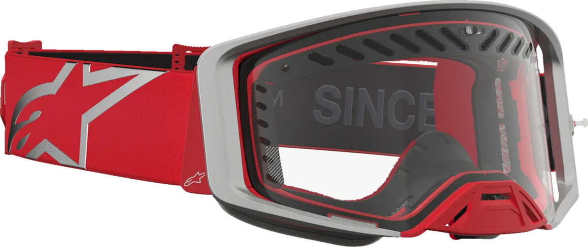 Alpinestars Crossbril Supertech Dura Air Fluid Red/Silver/Clear
