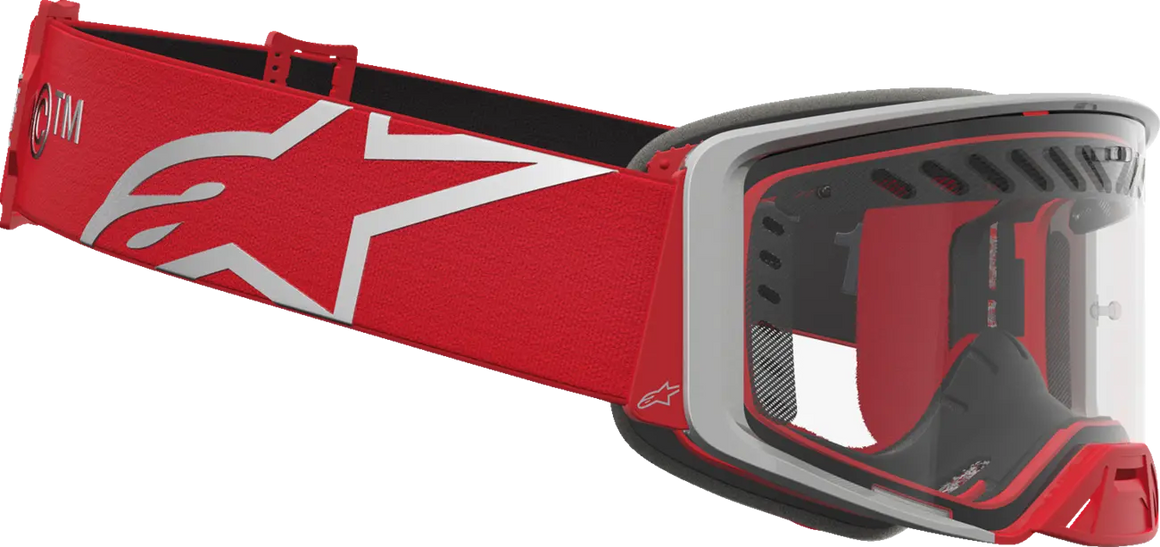 Alpinestars Crossbril Supertech Dura Air Fluid Red/Silver/Clear
