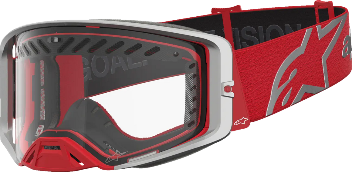 Alpinestars Crossbril Supertech Dura Air Fluid Red/Silver/Clear