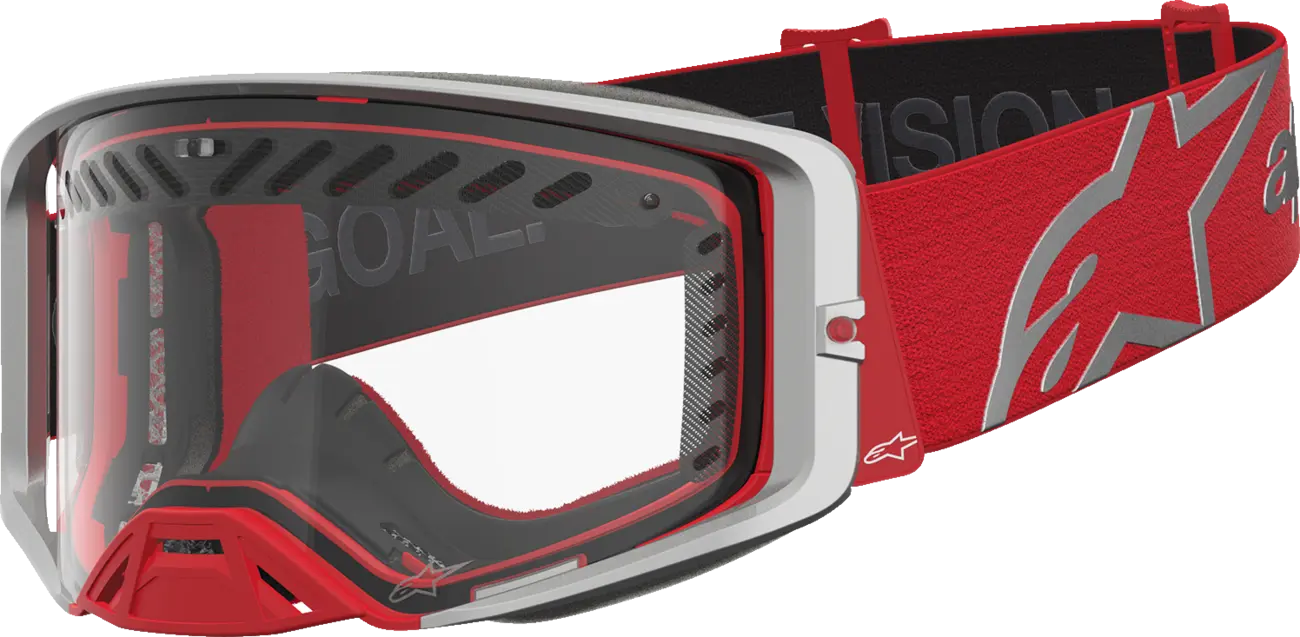 Alpinestars Crossbril Supertech Dura Air Fluid Red/Silver/Clear
