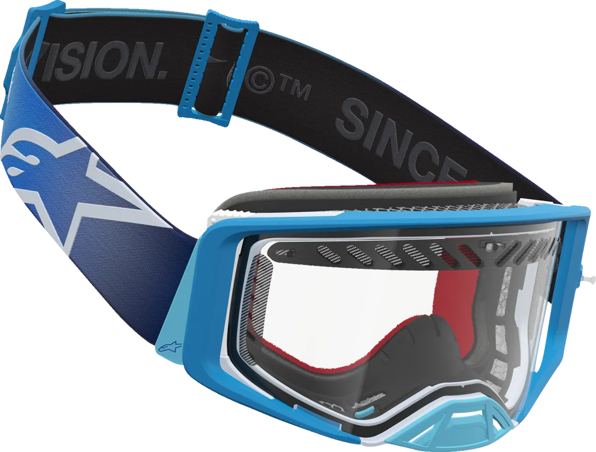Alpinestars Crossbril Supertech Dura Air Fluid Blue Fade/Silver/Clear