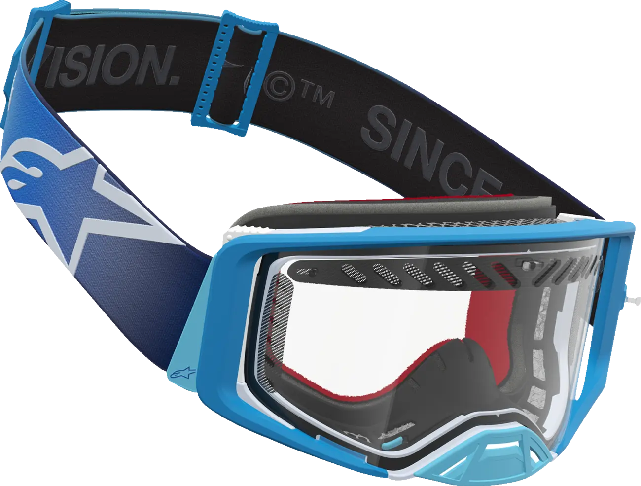 Alpinestars Crossbril Supertech Dura Air Fluid Blue Fade/Silver/Clear