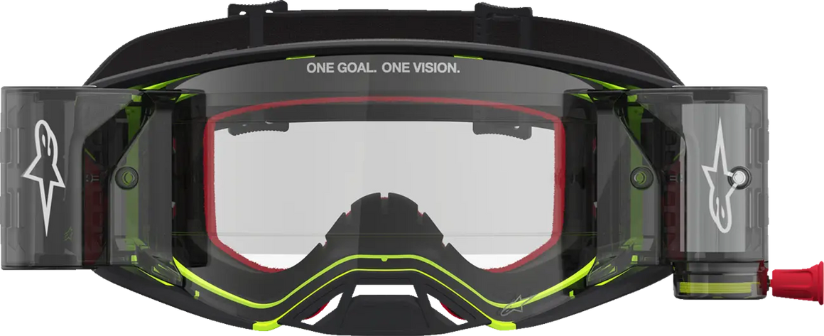 Alpinestars Crossbril Supertech Firma Roll Off Black Yellow Fluo Clear