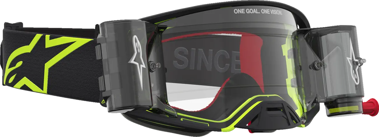Alpinestars Crossbril Supertech Firma Roll Off Black Yellow Fluo Clear