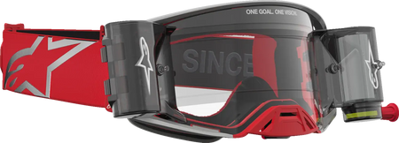 Alpinestars Crossbril Supertech Firma Roll Off Red/Silver/Clear