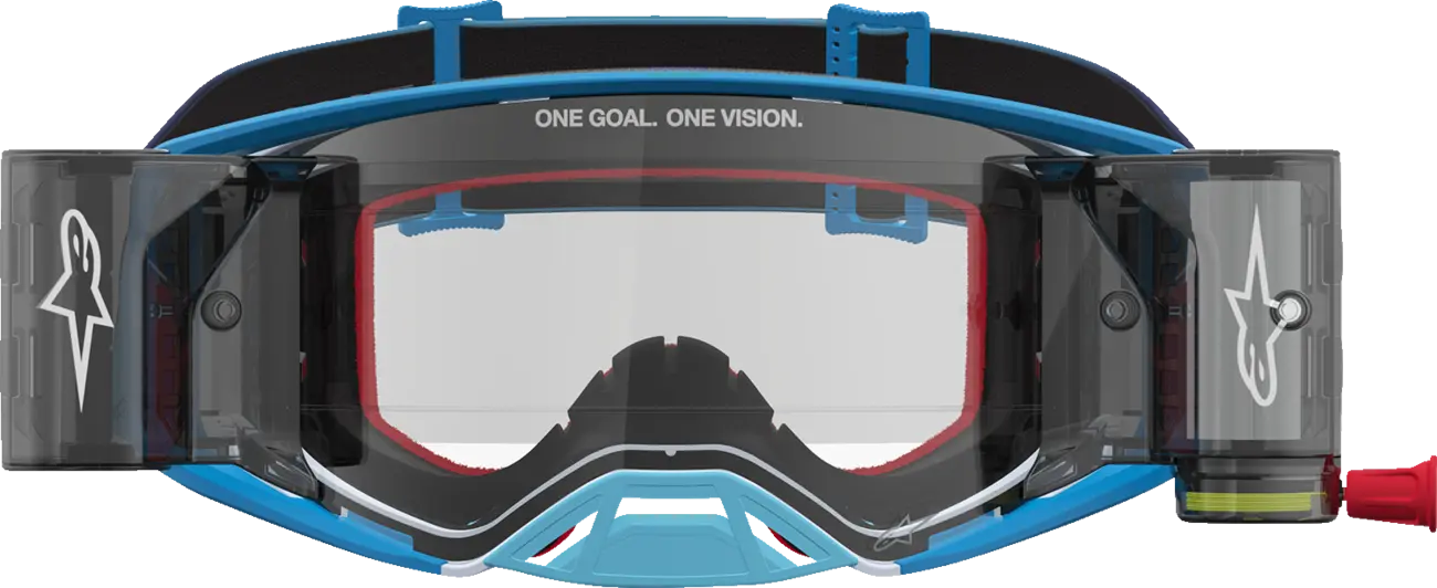 Alpinestars Crossbril Supertech Firma Roll Off Blue/Silver/Clear