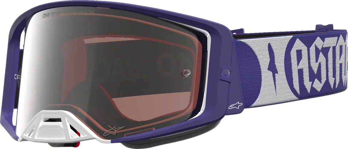 Alpinestars Crossbril Supertech Atrox Deep Blue White Mirror-Silver