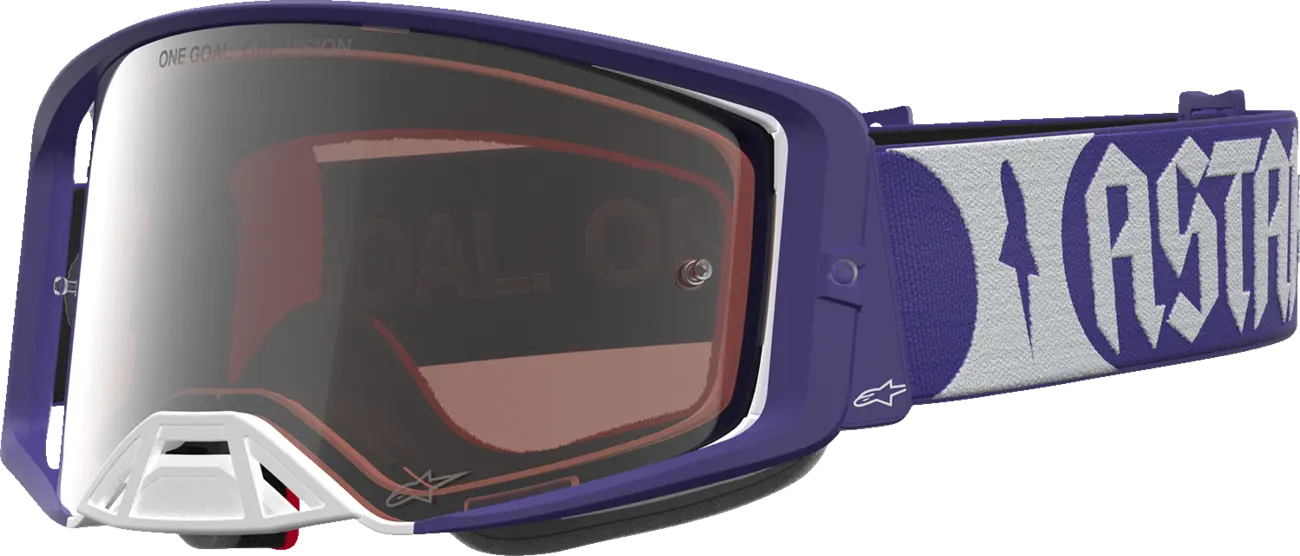 Alpinestars Crossbril Supertech Atrox Deep Blue White Mirror-Silver