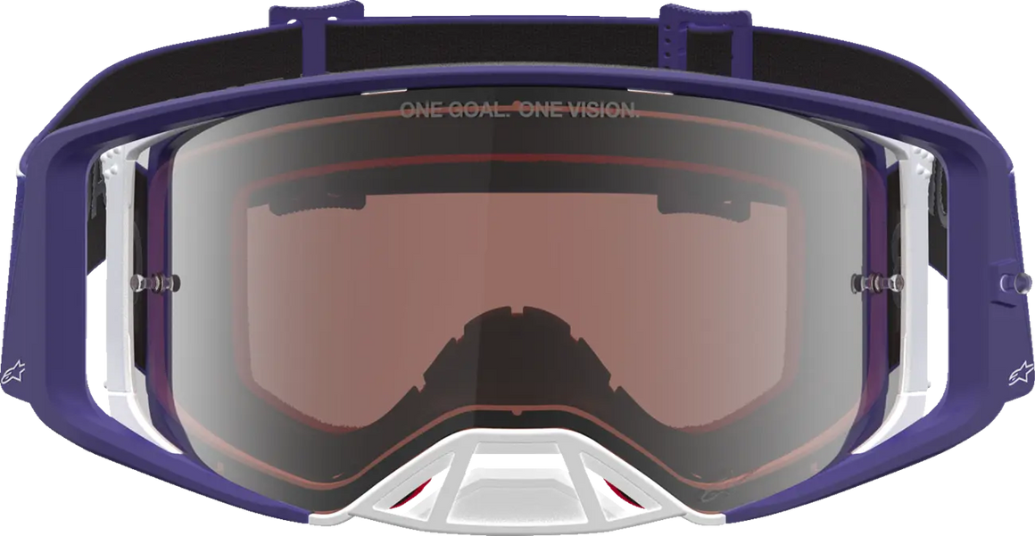 Alpinestars Crossbril Supertech Atrox Deep Blue White Mirror-Silver