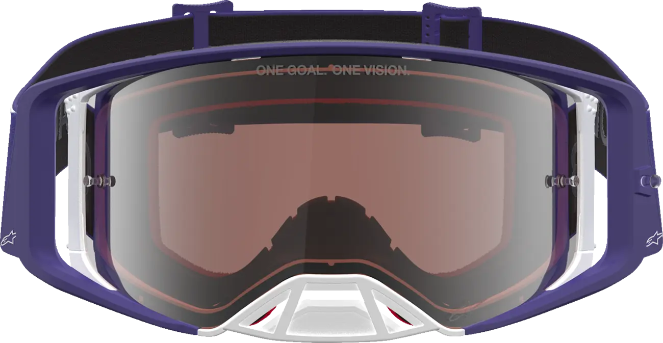 Alpinestars Crossbril Supertech Atrox Deep Blue White Mirror-Silver