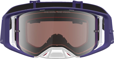 Alpinestars Crossbril Supertech Atrox Deep Blue White Mirror-Silver