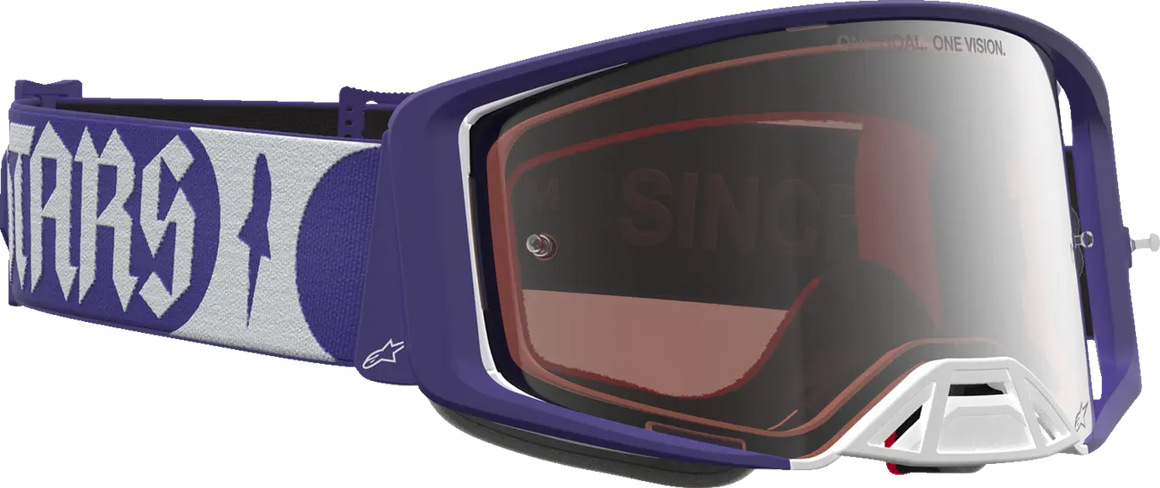 Alpinestars Crossbril Supertech Atrox Deep Blue White Mirror-Silver