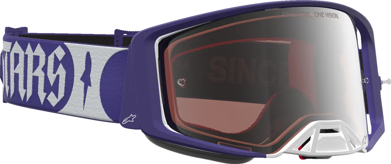 Alpinestars Crossbril Supertech Atrox Deep Blue White Mirror-Silver