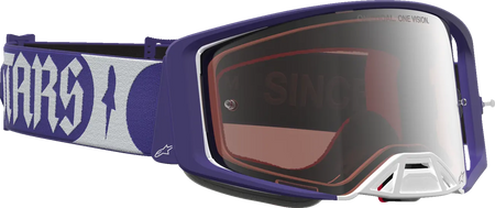Alpinestars Crossbril Supertech Atrox Deep Blue White Mirror-Silver