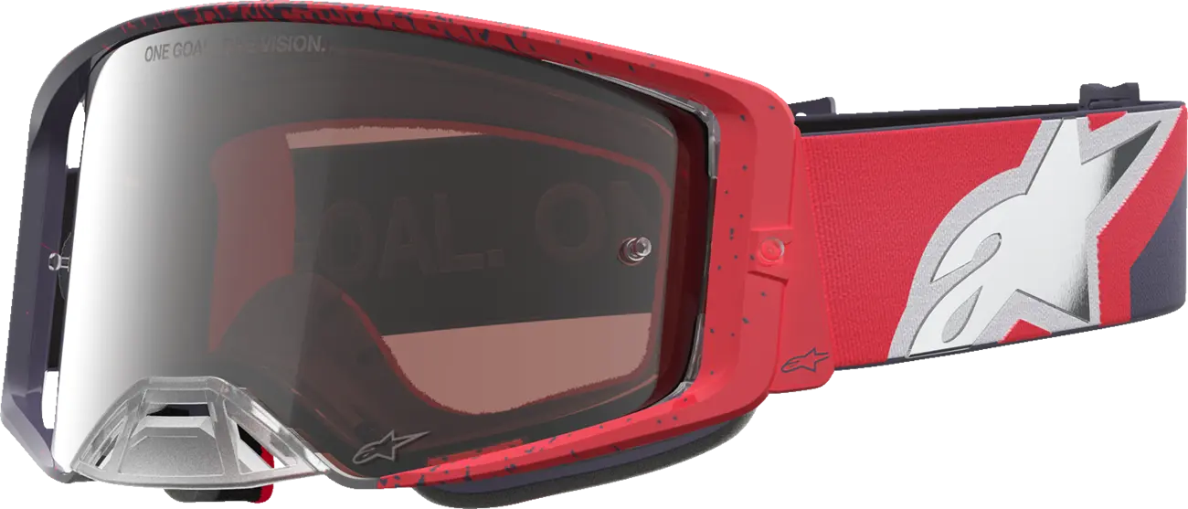 Alpinestars Crossbril Supertech Hiten Black Red Mirror Mirror-Silver