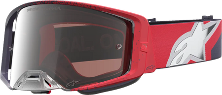 Alpinestars Crossbril Supertech Hiten Black Red Mirror Mirror-Silver