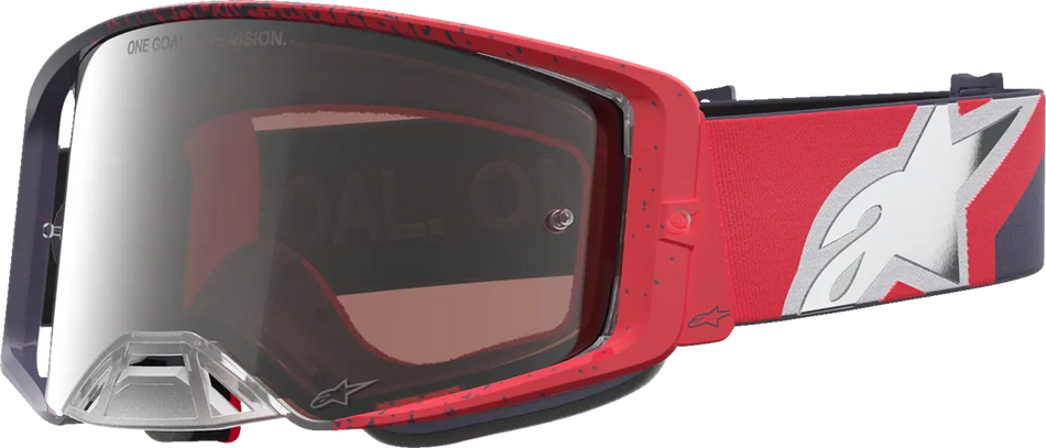 Alpinestars Crossbril Supertech Hiten Black Red Mirror Mirror-Silver