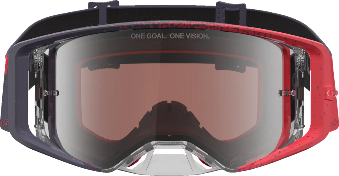 Alpinestars Crossbril Supertech Hiten Black Red Mirror Mirror-Silver