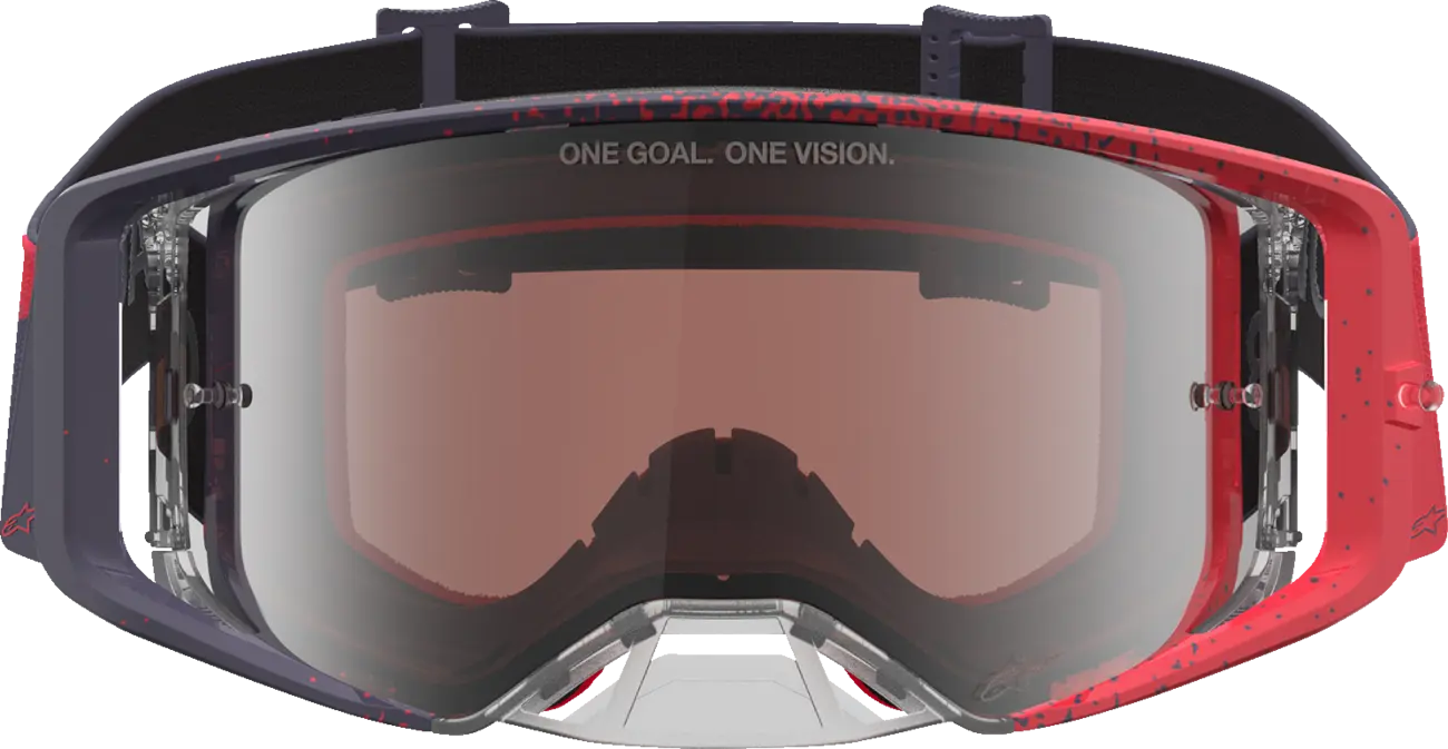 Alpinestars Crossbril Supertech Hiten Black Red Mirror Mirror-Silver
