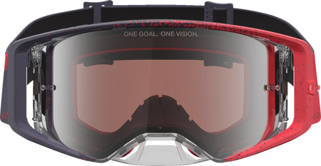 Alpinestars Crossbril Supertech Hiten Black Red Mirror Mirror-Silver