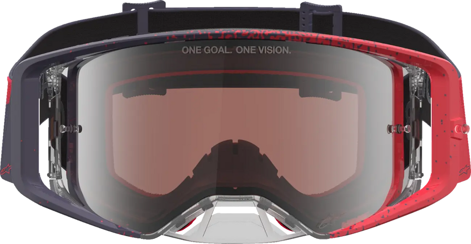 Alpinestars Crossbril Supertech Hiten Black Red Mirror Mirror-Silver