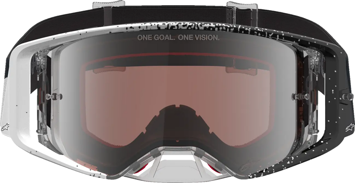 Alpinestars Crossbril Supertech Hiten White Black Mirror-Silver