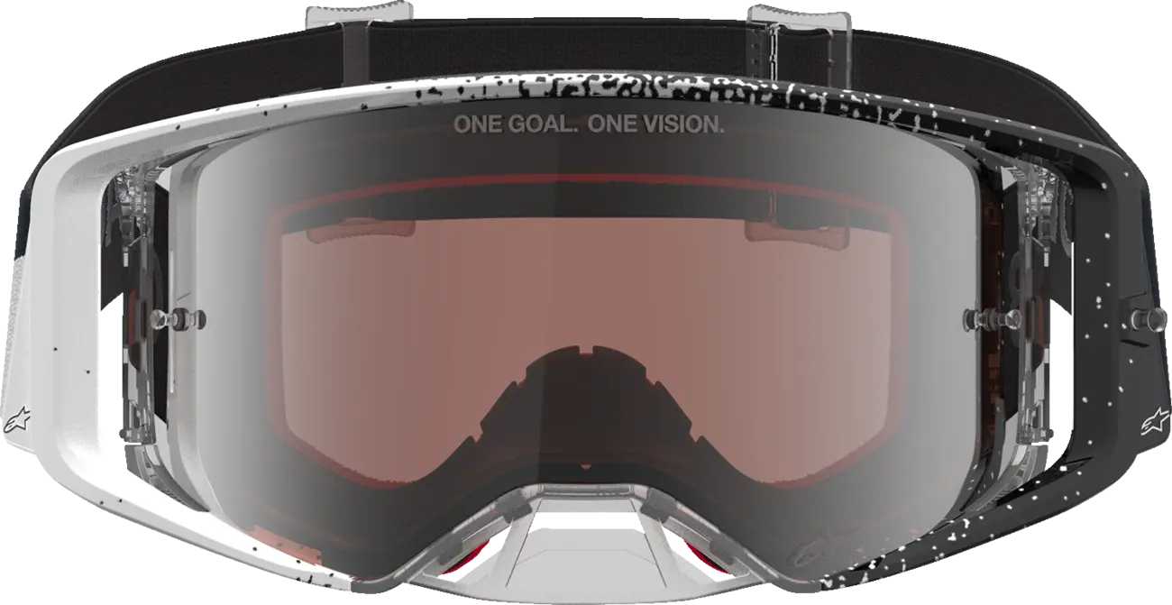 Alpinestars Crossbril Supertech Hiten White Black Mirror-Silver