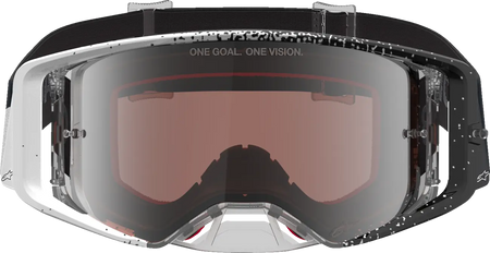 Alpinestars Crossbril Supertech Hiten White Black Mirror-Silver