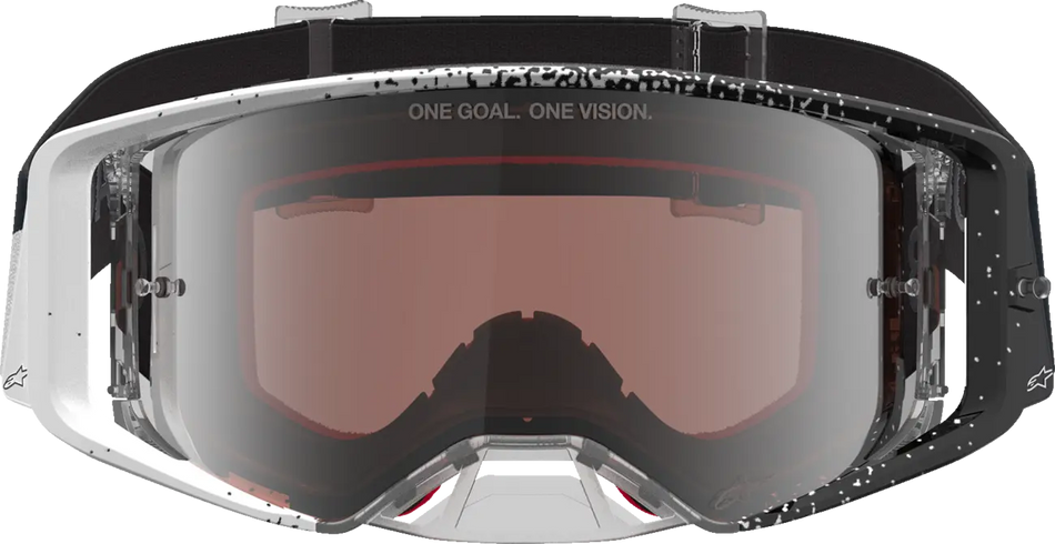 Alpinestars Crossbril Supertech Hiten White Black Mirror-Silver